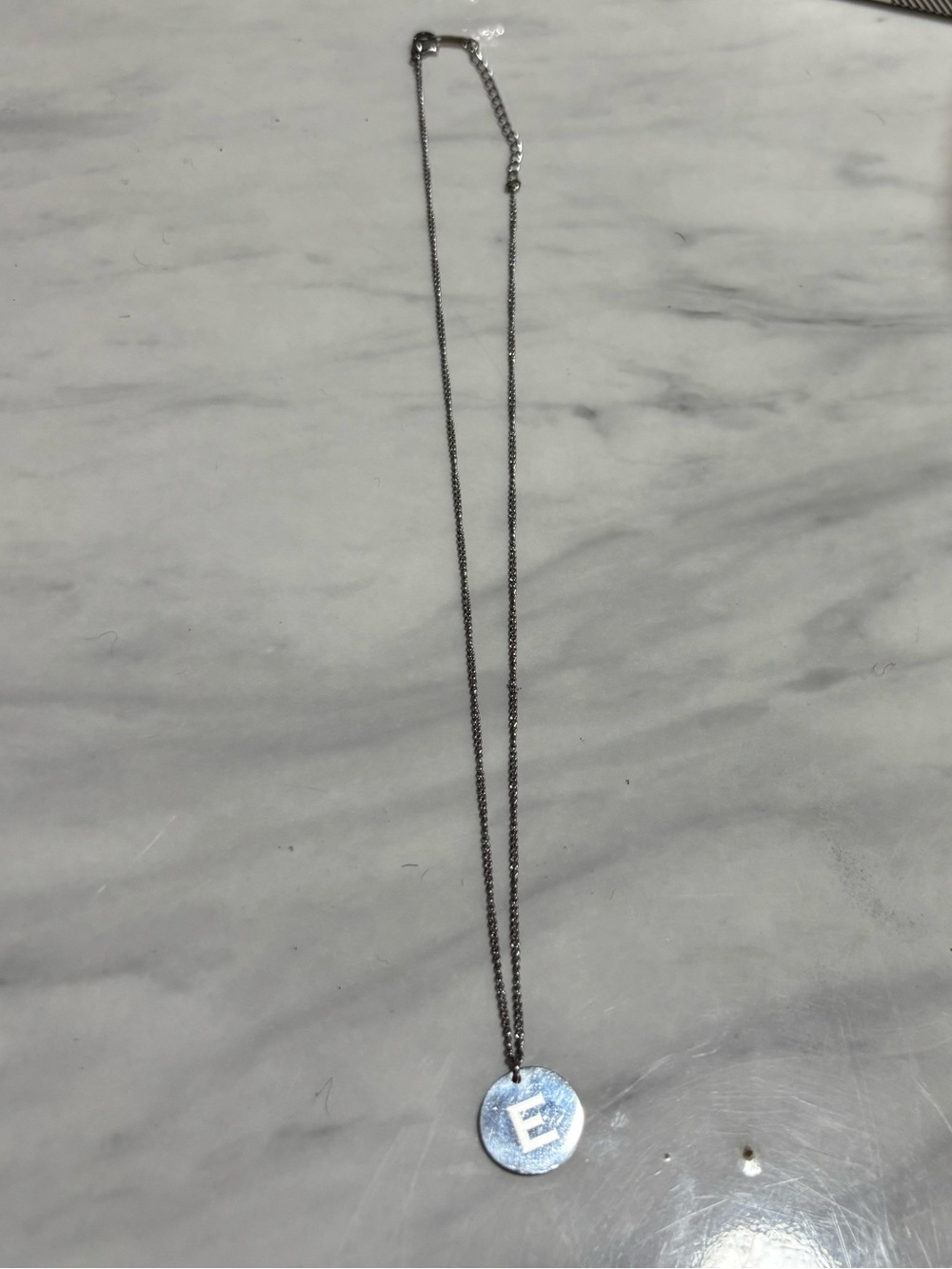 Stainless Steel “E” Necklace